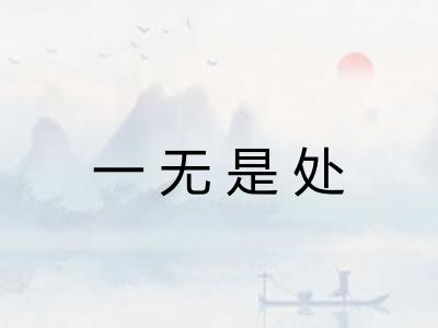 一无是处